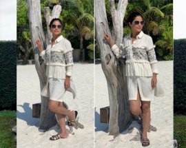 Hina Khan spotted vacationing in Rishi and Soujit Outfit !