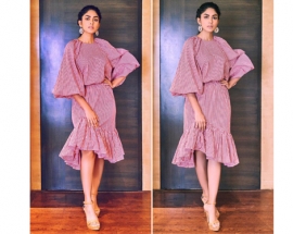 Actress Mrunal Thakur spotted in Heatwave for Her upcoming movie Batla House Promotions