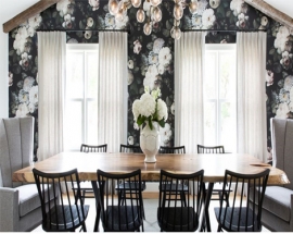 EYE-CATCHING DINING ROOMS WITH FLORAL WALLPAPER