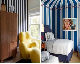 STATEMENT ROOMS WITH STRIPED WALLS