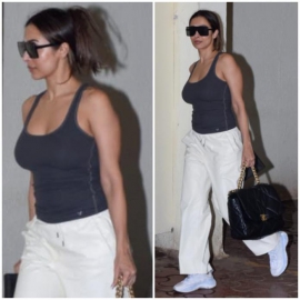 Malaika Arora brings the cool in a tank top and sweatpants styled with Chanel`s quilted bag; Yay or Nay?