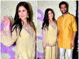 Katrina Kaif and Vicky Kaushal`s chic servings of statements in yellow desi outfits are too good; Yay or Nay?
