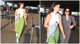 Shanaya Kapoor`s airport look in a crop top and sweatpants make for a sporty-cool lesson; Yay or Nay?