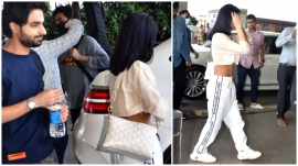 Suhana Khan`s Alexander Wang track pants and Louis Vuitton bag are sporty-chic and everything cool