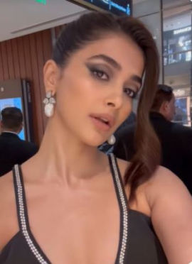 Pooja Hegde SLAYS in black midi dress with high bun is perfect for party nights