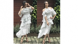 Actress Amruta Khanvilkar spotted in outfit by CAMLA