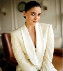 Alia Bhatt in Label Crestelli and Helen Anthony pantsuit shows how to put `slay` in a power dressing look
