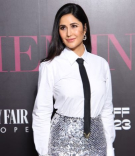 Katrina Kaif merges formal finesse with party glamor in Valentino`s white shirt and sequin silver skirt