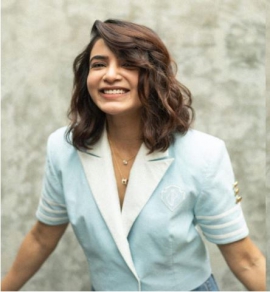 Samantha Ruth Prabhu merges boss babe finesse with casual elegance in a cropped blazer with jeans