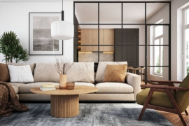 Title: Capturing Timeless Elegance: Crafting a Mid-Century Modern-Inspired Living Room