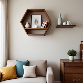 Hexagonal Wall Shelves: Breaking the Straight-Line Rule
